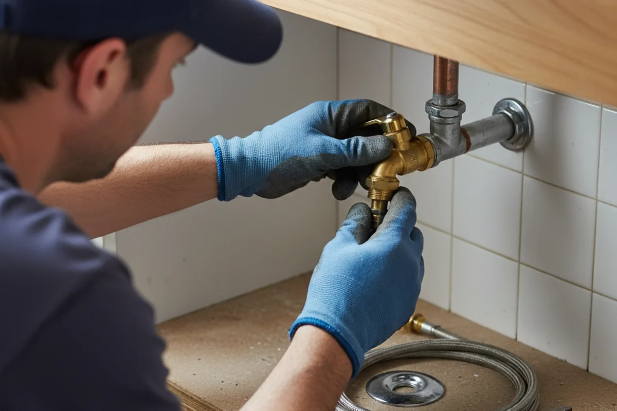 Shutoff valve and fitting work during Emergency Plumbing in Deweyville